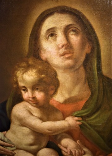 XVIIIe siècle - Vierge à l'enfant - Francesco de Mura (Naples,1696 –1782) atelier